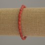 Coral (imitation) Bracelet, barrel beads, diameter 6x4.5mm+/-, length 18cm stretch
