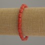 Coral (imitation) Bracelet, barrel beads, diameter 8x6mm+/-, length 18cm stretch