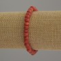 Coral (imitation) Bracelet, rondelle beads, diameter 6x4mm+/-, length 18cm stretch