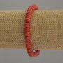 Coral (imitation) Bracelet, rondelle beads, diameter 7x5mm+/-, length 18cm stretch