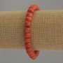 Bracelet Coral (Imitation) Rondelle, diameter 8x6mm+-, length 18cm stretch