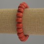 Bracelet Coral (Imitation) Rondelle, diameter 12x8mm+-, length 18cm stretch