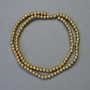 Beads Hematite Smooth Round, gold colour, diameter 4mm+/-, length 41cm+/- strand