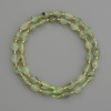 Prehnite Natural Stone Beads, Faceted Grain, Diameter 8x6mm+/-, with 3mm+/- Seed Beads, Length 38cm+