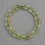 Prehnite Natural Stone Beads, Faceted Grain, Diameter 8x6mm+/-, with 3mm+/- Seed Beads, Length 38cm+