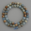 Blue Calcite Beads smooth round 8mm+/- on a strand, length 39cm+
