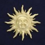 Sun Brooch Matte Gold Gold-Tone Metal 68mm+/- Magnetic
