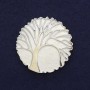 Tree Brooch, Matte Silver Colour, Silvery Metal, Diameter 40mm+/- Magnetic