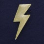 Lightning Bolt Brooch Pendant, Gold-Tone Metal, 58x23mm+