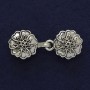 Cardigan Clip Brooch Silver Metal, Diameter 21mm +-, Length 52mm+