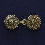 Cardigan Clip Brooch, Bronze Colour, Diameter 21mm +/-, Length 52mm+