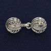 Cardigan Clip Brooch, Silver-Tone Metal, Diameter 20mm +/-, Length 52mm+