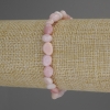 Pink Opal Bracelet, Tumbled, Diameter 8x6mm+/-, Length 18cm, Stretch