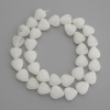 White Quartz Heart Beads 12x12mm+/- on Fishing Line, Length 39cm+
