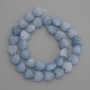 Aquamarine Heart Beads, Diameter 12x12mm+-, Length 38cm+- on Fishing Line