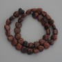 Obsidian Heart Beads, Diameter 10x10mm+/-, on Fishing Line, Length 35cm+