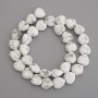 Cacholong Natural Stone Heart Beads, Diameter 12x12mm+/- on Fishing Line, Length 39cm+