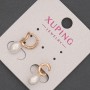 Xuping Earrings with Majorca Pearl Bead, diameter 6x8mm+/-, length 17mm+/- 18K Gold Plated