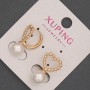 Xuping Earrings with Mallorca Pearl, Diameter 8mm+/-, Length 20mm+/- 18K Gold Plating