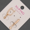Xuping Earrings, Diameter 5mm+/-, Length 24mm+/- 18K Gold Plated