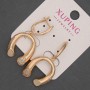 Xuping Earrings with White Rhinestones, Diameter 19mm+/-, Length 39mm+/- 18K Gold Plated