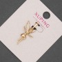 Xuping Fairy Pendant with White Rhinestones, Diameter 15mm+/-, Length 27mm+/- 18K Gold Plating
