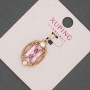 Xuping Pendant with Pink Crystal, Diameter 14mm+/-, Length 28mm+/- 18K Gold Plating
