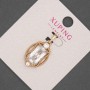 Xuping Pendant with White Crystal, Diameter 14mm+/-, Length 28mm+/- 18K Gold Plated