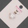Xuping Pendant with White Crystal, diameter 15mm+/-, length 21mm+/-, 18K Gold Plating