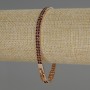 Xuping Bracelet 18K Gold Plated Red Rhinestones, thickness 4.5mm+/-, length 17-19cm