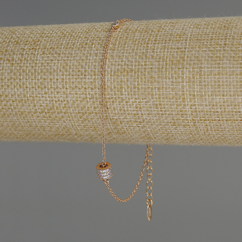 Xuping Bracelet 18K Gold Plating, Thickness 1.0mm+/-, Length 19-25cm with Extension Chain