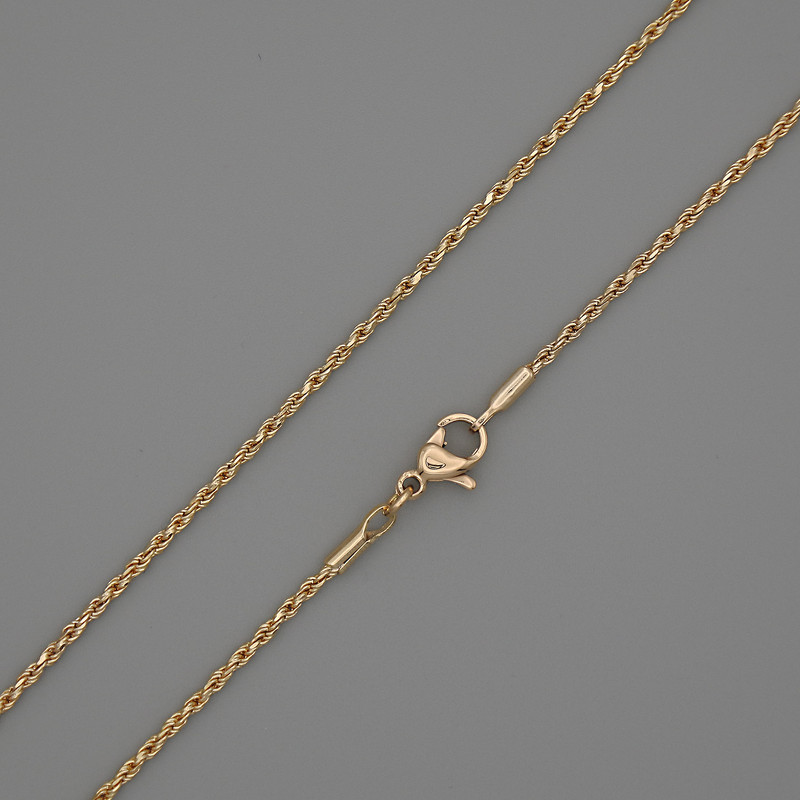 Xuping Chain, 18K Gold Plating, thickness 0.5mm+/-, length 44cm+