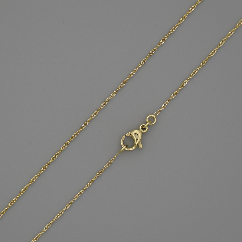 Xuping Chain, 18K Gold Plating, thickness 0.5mm+/-, length 44cm+