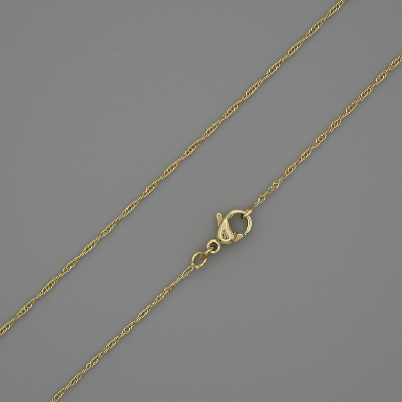 Xuping Chain, 18K Gold Plating, thickness 0.5mm+/-, length 48cm+