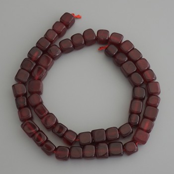 Beads Tourmaline Cube 7x7mm+- on thread, length 37cm+