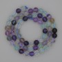 Natural Fluorite Faceted Round Beads, diameter 6mm+-, length 38cm+