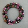 Tourmaline Faceted Cube Beads 9x9mm+- on a strand, length 37cm+
