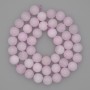 Kunzite Smooth Round Bead, diameter 8mm+ on a strand, length 38cm