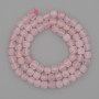 Beads Natural Stone Rose Quartz Faceted Cube, diameter 5mm+-, length 38cm+