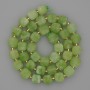 Beads Natural Stone Chrysolite Olivine Faceted Cube, diameter 8x8mm+- seed beads 3mm+-, length 37cm+