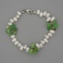 Bracelet River Pearl Oval, diameter 9x6mm Agate Drop 8x6mm+/- on fishing line with clasp, length 20cm+