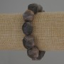 Bracelet Sunstone Natural Stone Faceted Nuggets, diameter 16-18x13-16+-mm, length 18cm+- stretch
