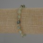 Bracelet Prehnite Faceted Grain, diameter 8x6mm+- with seed beads 3mm+-, length 18cm stretch
