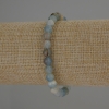 Blue Calcite Smooth Round Bead Bracelet, diameter 6mm+/-, length 18cm+/- stretch