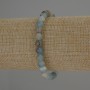 Blue Calcite Smooth Round Bead Bracelet, diameter 6mm+/-, length 18cm+/- stretch