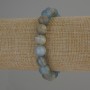Bracelet Blue Calcite Smooth Round Bead, diameter 10mm+/-, length 18cm+/- stretch
