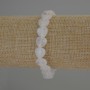 Rock Crystal Heart Bracelet, diameter 10x10mm+-, length 18cm stretch