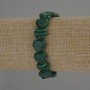 Malachite Heart Bracelet, Diameter 12x12mm+-, Length 18cm Stretch