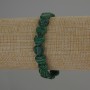 Malachite Heart Bracelet, diameter 10x10mm+-, length 18cm stretch