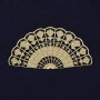 Fan Brooch Matte Gold-Tone Metal 62x32mm+